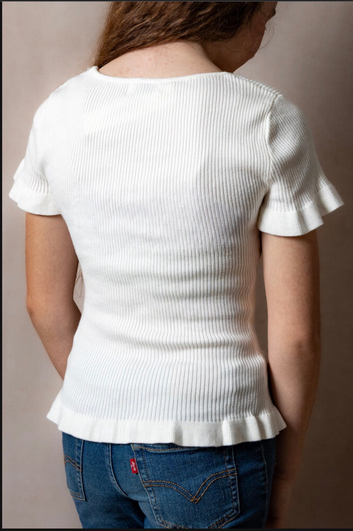 The Sweet Ruffle Tee-White