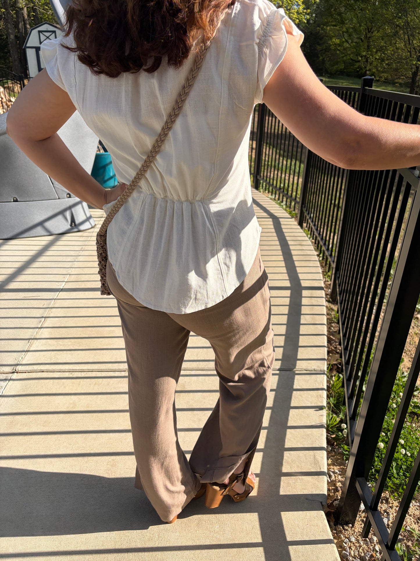 Coastal Breeze Split Hem Pants- Cocoa