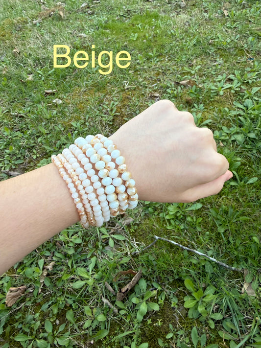 Stack Me Up Bracelets-Beige