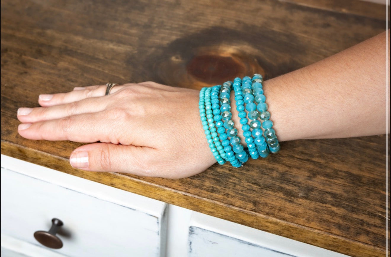 Stack Me Up Bracelets-Turquoise