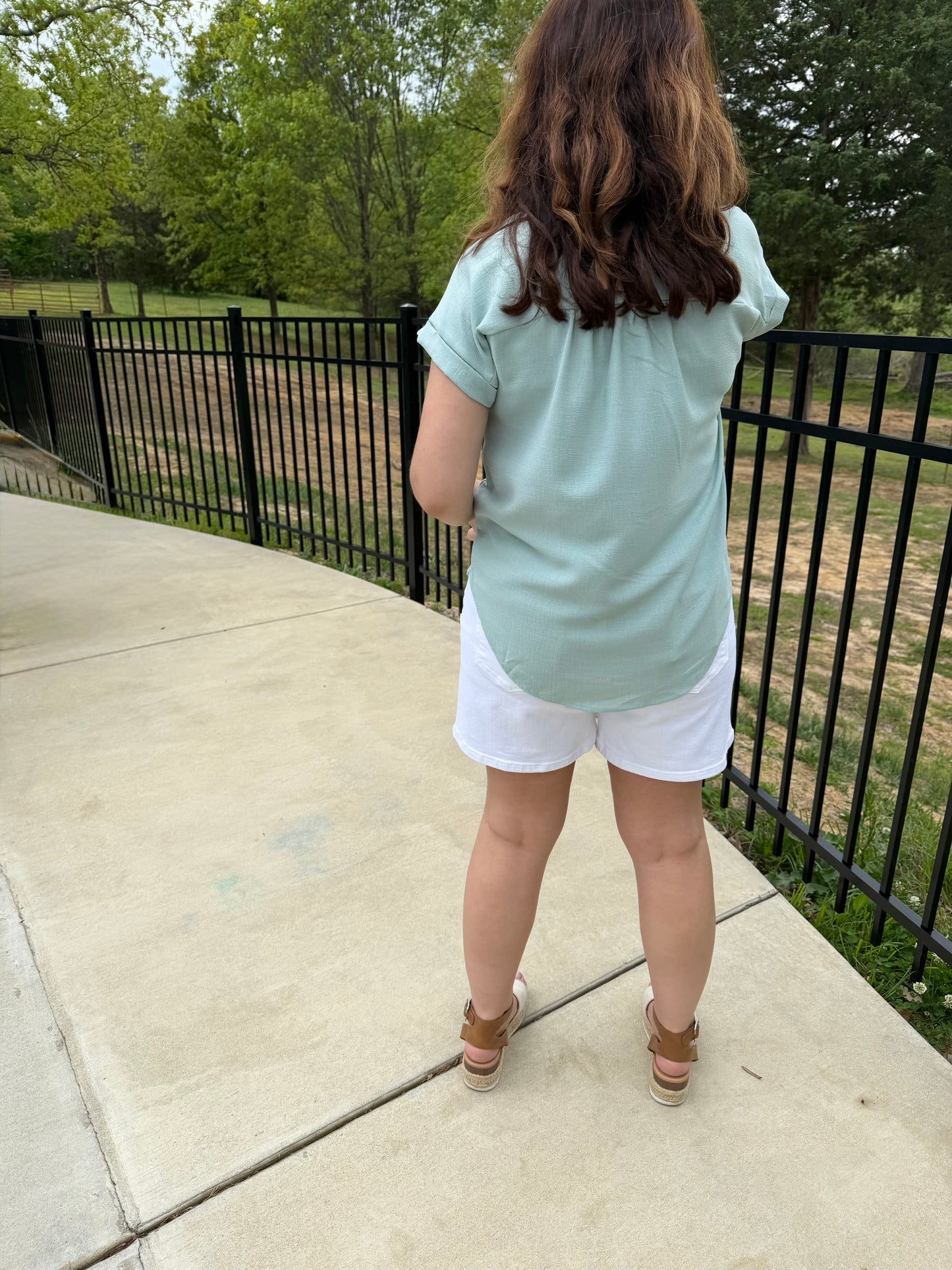 Effortless Grace Summer Top- Mint