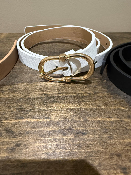 The Signature Ring Belt-Ivory