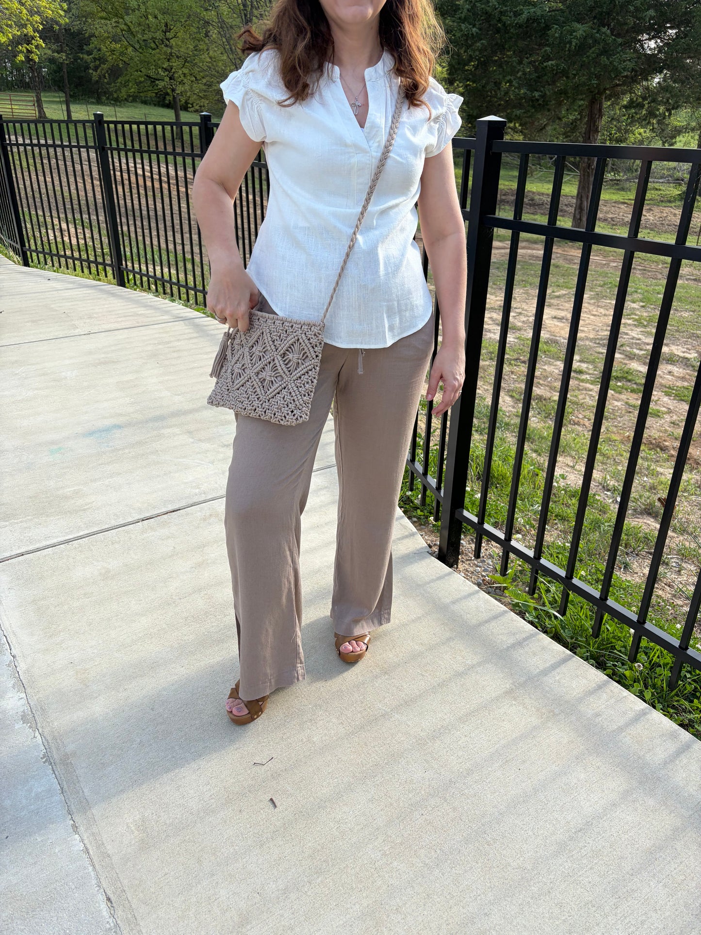 Coastal Breeze Split Hem Pants- Cocoa