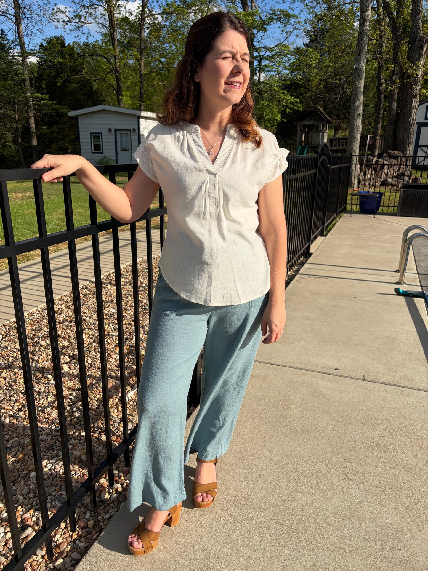 Coastal Breeze Pants- Blue Grey