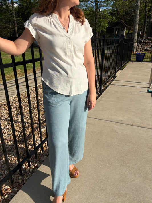Coastal Breeze Pants- Blue Grey