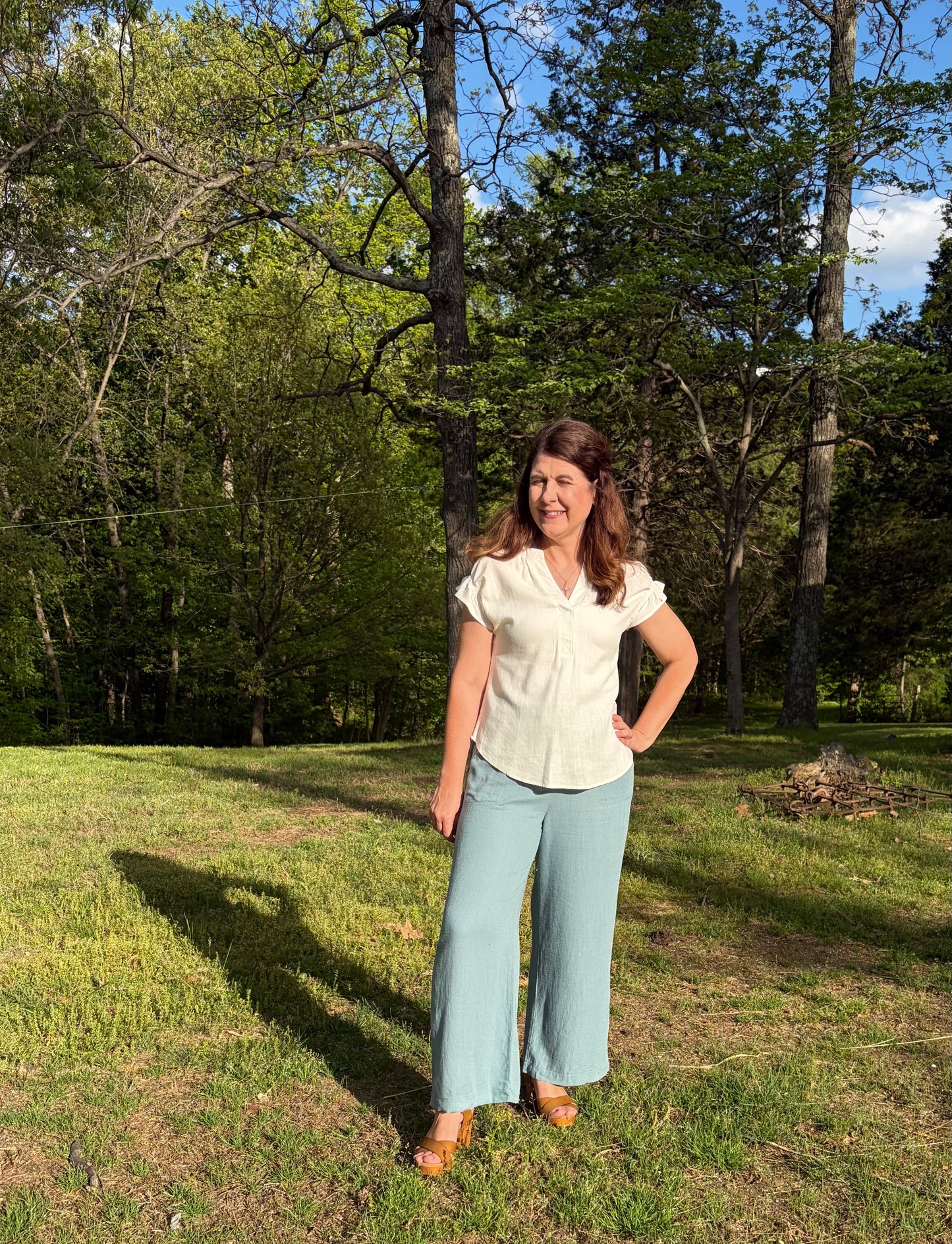 Coastal Breeze Pants- Blue Grey