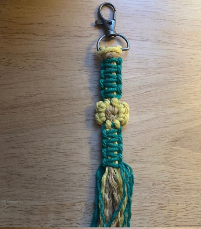Single Sunflower Keychain