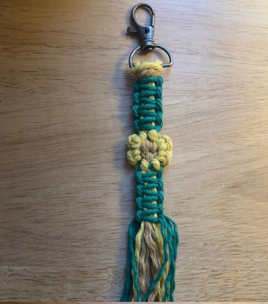 Single Sunflower Keychain