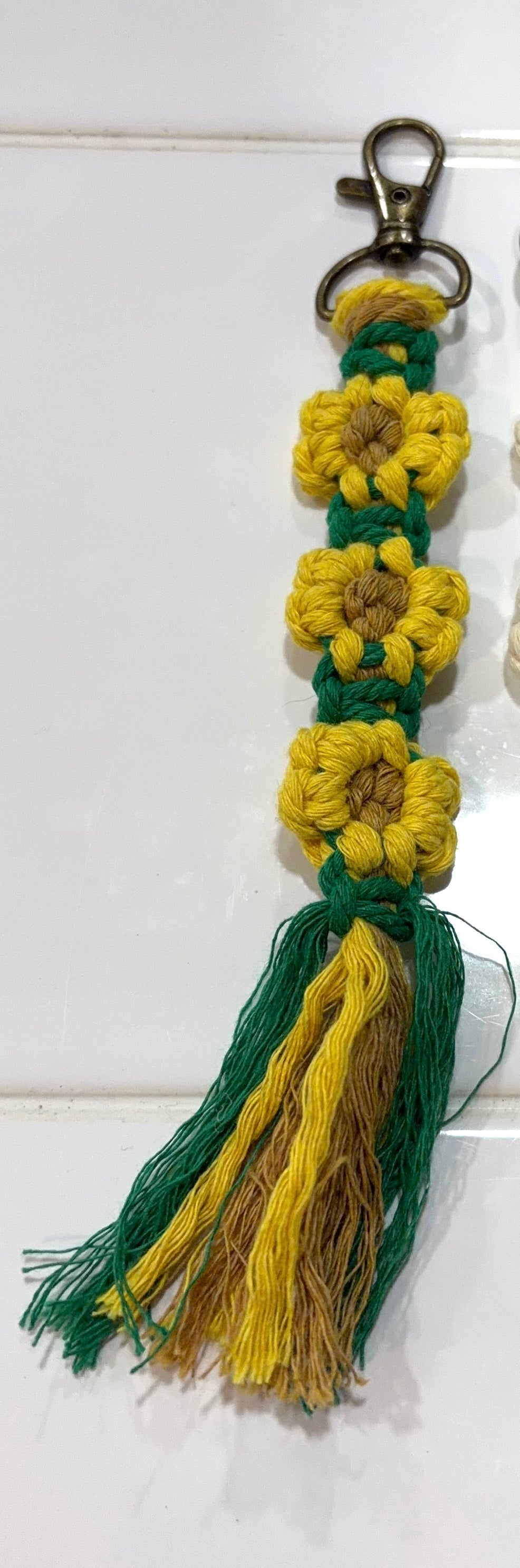 The Flower Key Chain-Yellow and Green